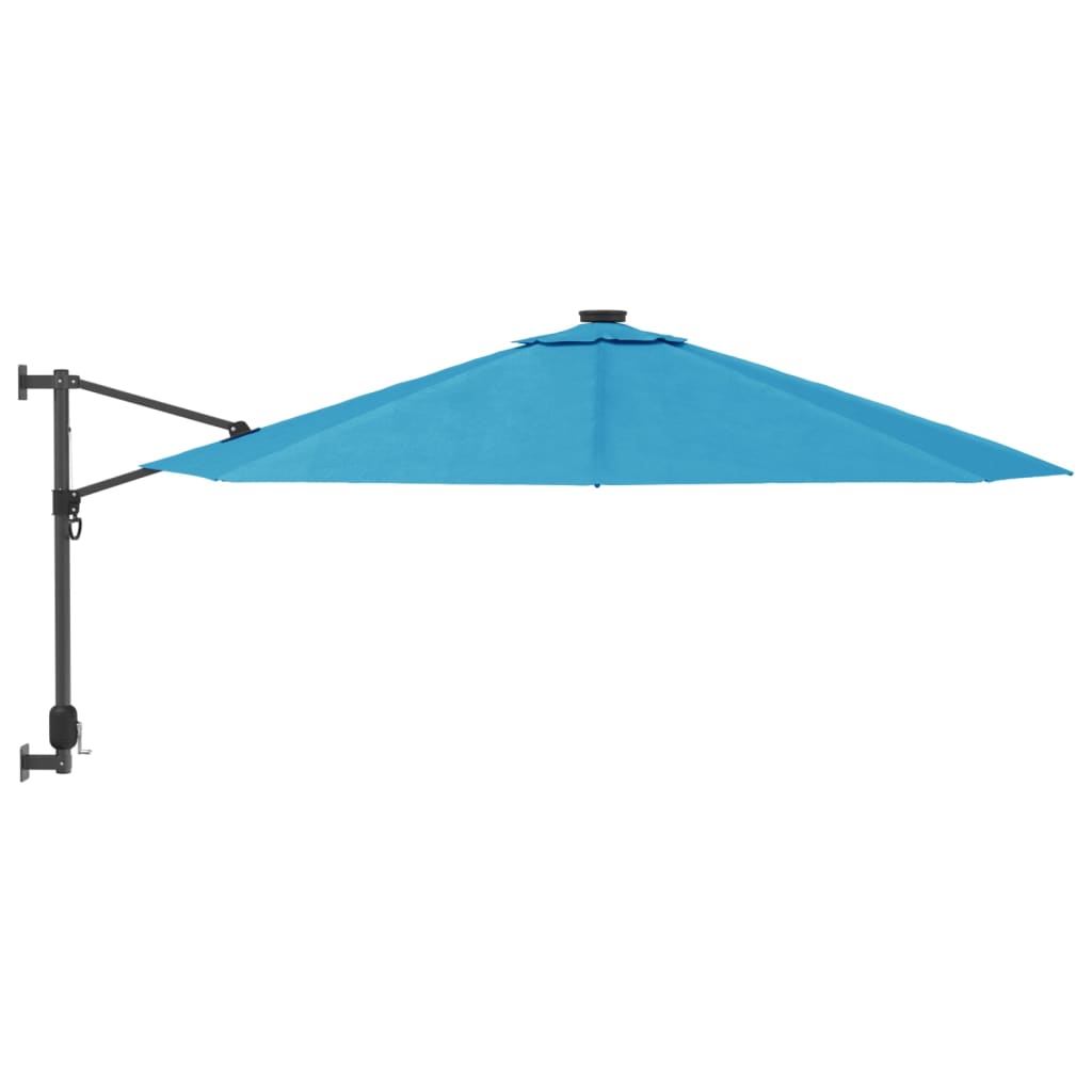 Vidaxl Wall Parasol 290 cm Blu marino