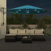 Vidaxl Wall Parasol con LED 290 cm Blu di mare
