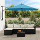 Vidaxl Wall Parasol con LED 290 cm Blu di mare