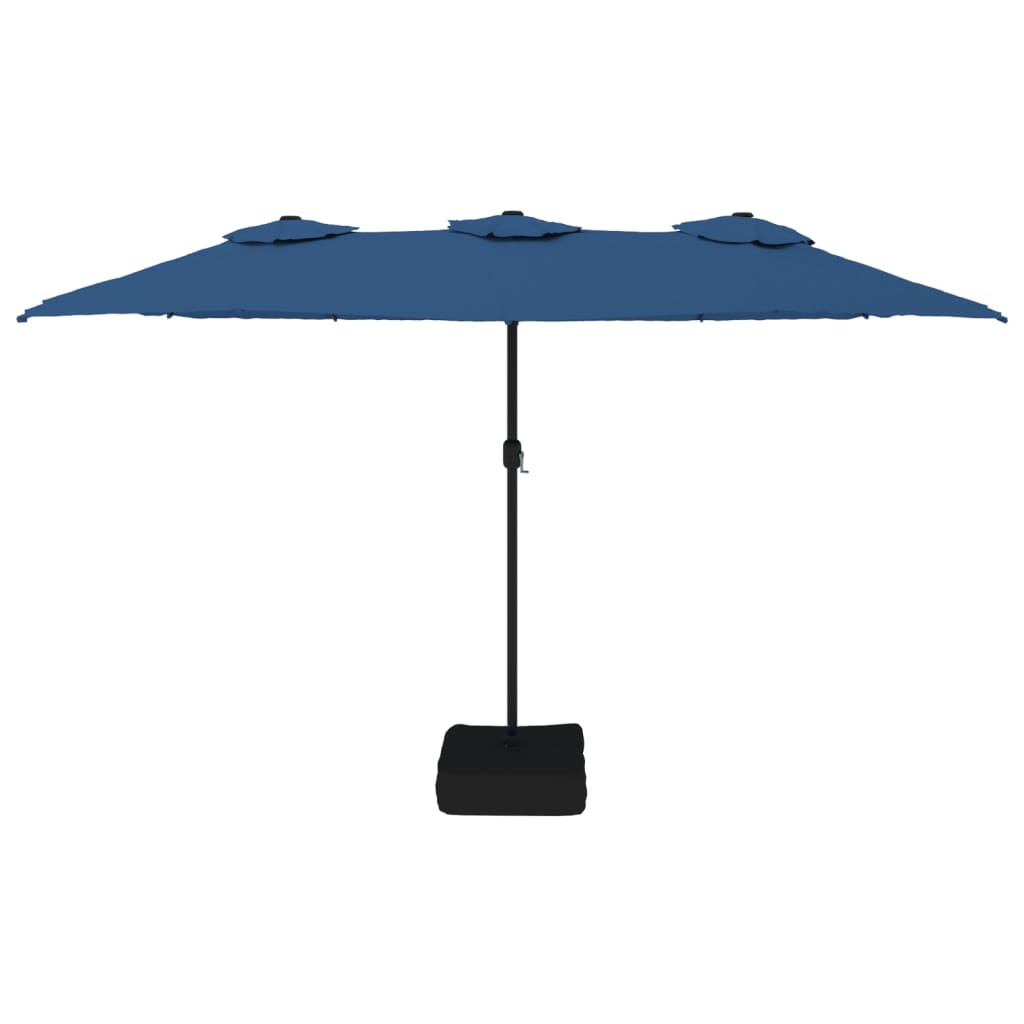 Vidaxl Parasol Techo doble 449x245 cm Azure Azul