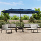 Vidaxl Parasol Techo doble 449x245 cm Azure Azul