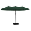 Vidaxl Parasol Doppio tetto con LED 449x245 cm Verde
