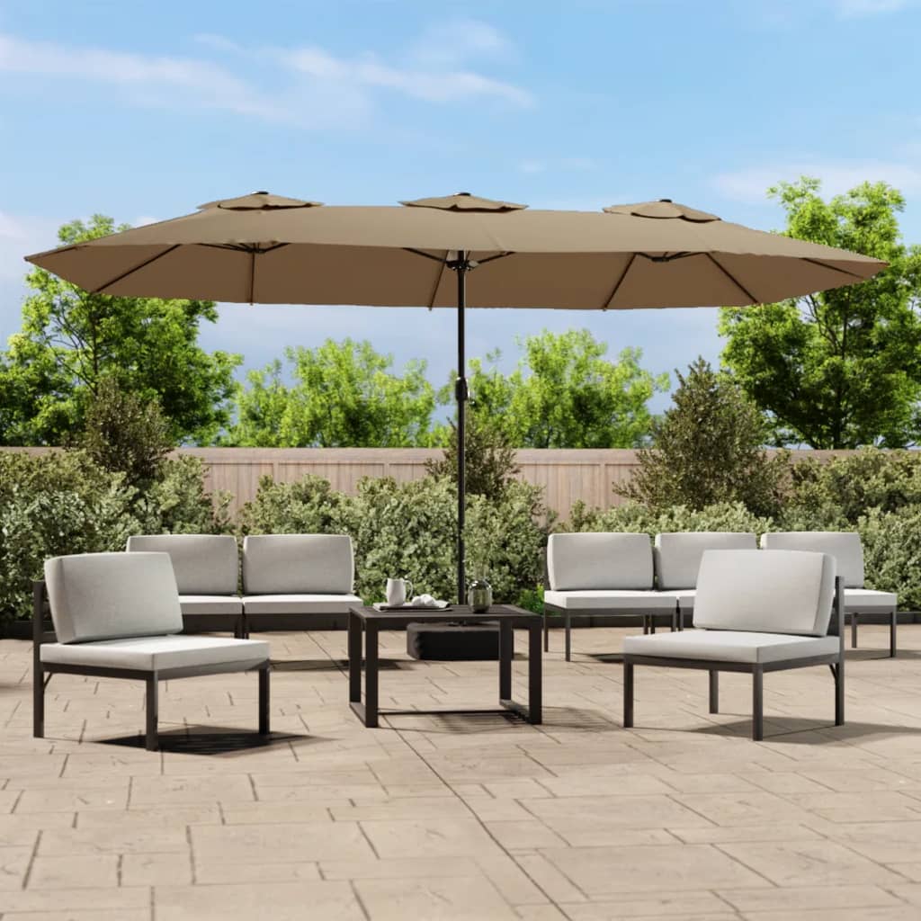 Techo doble Vidaxl Parasol con LED 449x245 cm Tope
