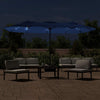 Vidaxl Parasol Techo doble con LED 449x245 cm Azure Azul