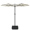Vidaxl Parasol Techo doble 316x240 cm de arena blanca