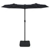 Vidaxl parasol dubbel dak 316x145 cm zwart