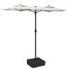Vidaxl Parasol Doppio tetto con LED 316x240 cm Sand Bianco