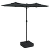 Vidaxl Parasol Doppio tetto con LED 316x240 cm antracite -lorato