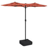 Vidaxl Parasol Doppio tetto con LED 316x240 cm Terracotta -Colored