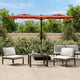 Vidaxl Parasol Doppio tetto con LED 316x240 cm Terracotta -Colored