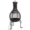 Vidaxl giardino stufa con poker 39x39x90 cm acciaio