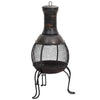 Vidaxl giardino stufa con poker 39x39x90 cm acciaio