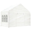 VidaXL Prieel met dak 6,69x4,08x3,22 m polyetheen wit