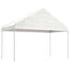 Vidaxl Arbor con tetto 11.15x4.08x3.22 m polietilene bianco