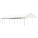 VidaXL Prieel met dak 17,84x4,08x3,22 m polyetheen wit - afbeelding 1