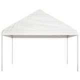 VidaXL Prieel met dak 17,84x4,08x3,22 m polyetheen wit - afbeelding 3