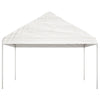 VidaXL Prieel met dak 20,07x4,08x3,22 m polyetheen wit