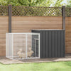 Vidaxl Rabbit Hutch 200x91x100 cm de acero galvanizado antracita
