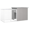 Vidaxl Rabbit Hutch 200x91x100 cm de acero galvanizado gris
