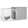 Vidaxl Rabbit Hutch 200x91x100 cm de acero galvanizado gris