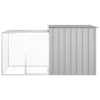 Vidaxl Rabbit Hutch 200x91x100 cm de acero galvanizado gris