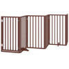 Vidaxx puerta para perros plegable 9 paneles 450 cm madera de álamo marrón