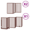 Vidaxl puerta para perros plegable 12 paneles 600 cm madera de álamo marrón