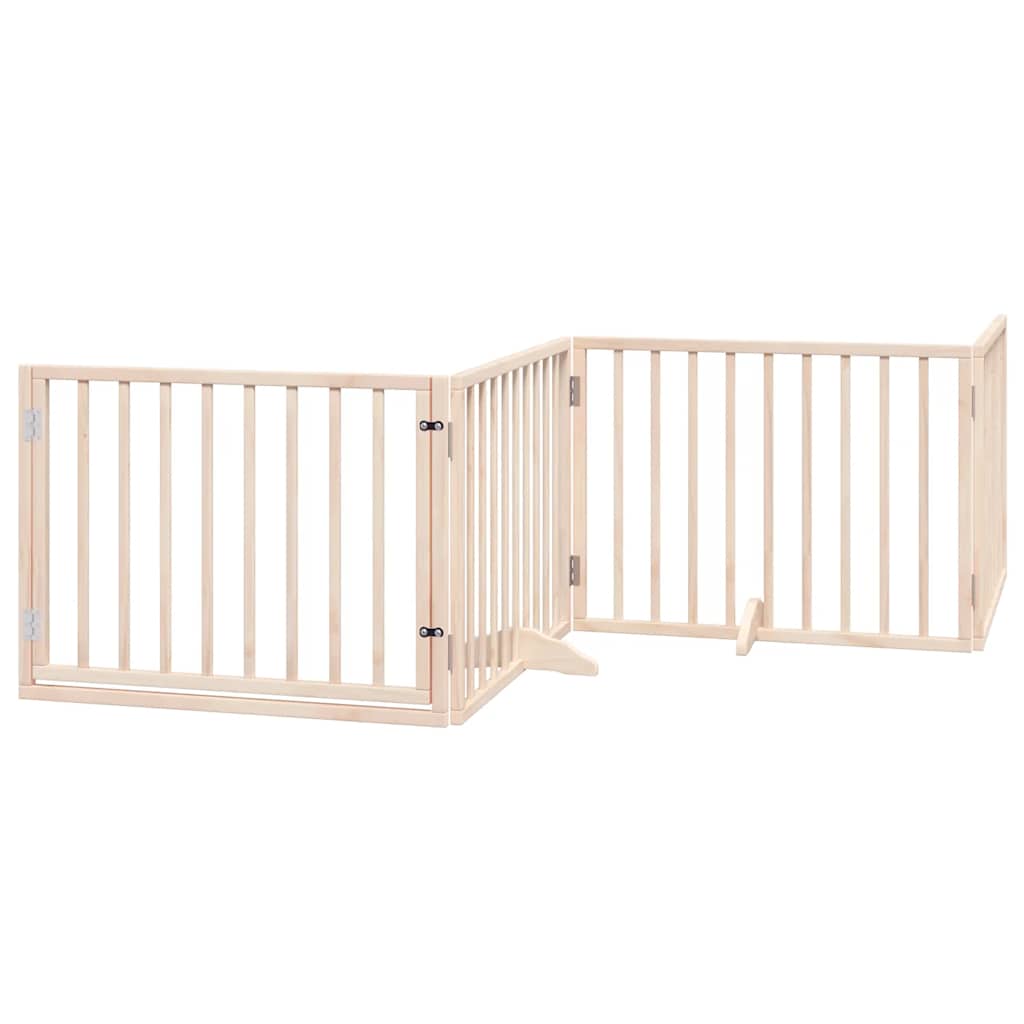 Vidaxx puerta plegable para perros con puerta 6 paneles 480 cm madera de álamo