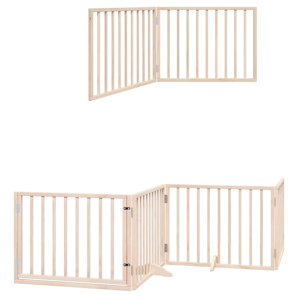 Vidaxx puerta plegable para perros con puerta 10 paneles 800 cm madera de álamo