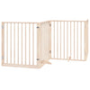 Vidaxx puerta para perros plegable con puerta 6 paneles 480 cm madera de álamo