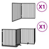 Vidaxx puerta para perros plegable 6 paneles 480 cm madera de álamo negro