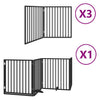 Vidaxl hondenhek inklapbaar 10 panelen 800 cm populierenhout zwart