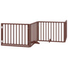 Cancello per cani pieghevole Vidaxl 6 pannelli 480 cm in legno di pioppo marrone