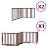 Vidaxx puerta para perros plegable 8 paneles 640 cm madera de álamo marrón
