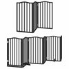 Vidaxx puerta para perros plegable 9 paneles 450 cm madera de álamo negro