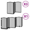 Vidaxx puerta para perros plegable 15 paneles 750 cm madera de álamo negro
