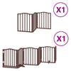 Vidaxx puerta para perros plegable 9 paneles 450 cm madera de álamo marrón