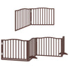 Vidaxx puerta para perros plegable 8 paneles 640 cm madera de álamo marrón