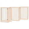 Vidaxx puerta plegable para perros con puerta 9 paneles 450 cm madera de álamo