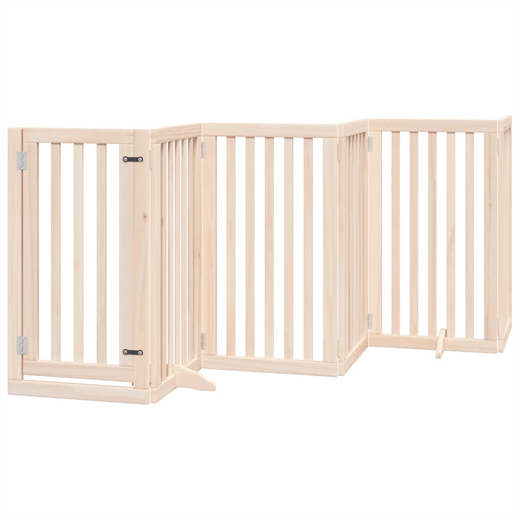 Vidaxx puerta plegable para perros con puerta 15 paneles 750 cm madera de álamo