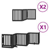 Vidaxx puerta para perros plegable 12 paneles 600 cm madera de álamo negro