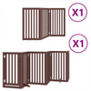 Vidaxx puerta para perros plegable 9 paneles 450 cm madera de álamo marrón