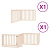 Vidaxx puerta para perros plegable con puerta 6 paneles 480 cm madera de álamo