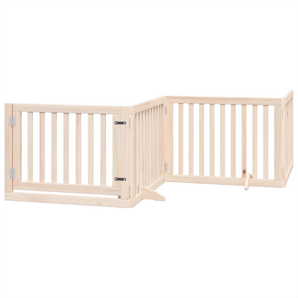 Vidaxx puerta plegable para perros con puerta 10 paneles 800 cm madera de álamo