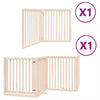 Vidaxx puerta para perros plegable con puerta 6 paneles 480 cm madera de álamo