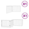 Vidaxx puerta para perros plegable con puerta 6 paneles 480 cm madera de álamo blanco