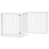 Vidaxl hondenhek inklapbaar met deur 8 panelen 640 cm populierhout wit