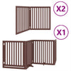 Vidaxx puerta para perros plegable 8 paneles 640 cm madera de álamo marrón