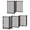 Vidaxx puerta para perros plegable 12 paneles 600 cm madera de álamo negro