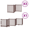 Vidaxl puerta para perros plegable 15 paneles 750 cm madera de álamo marrón